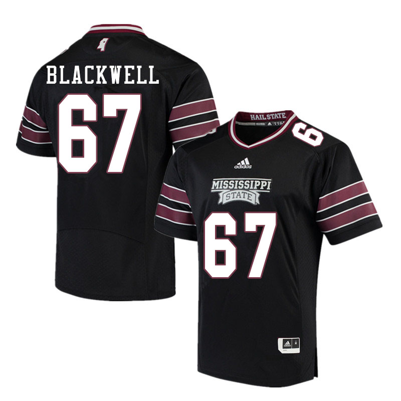 Men #67 Paul Blackwell Mississippi State Bulldogs College Football Jerseys Sale-Black